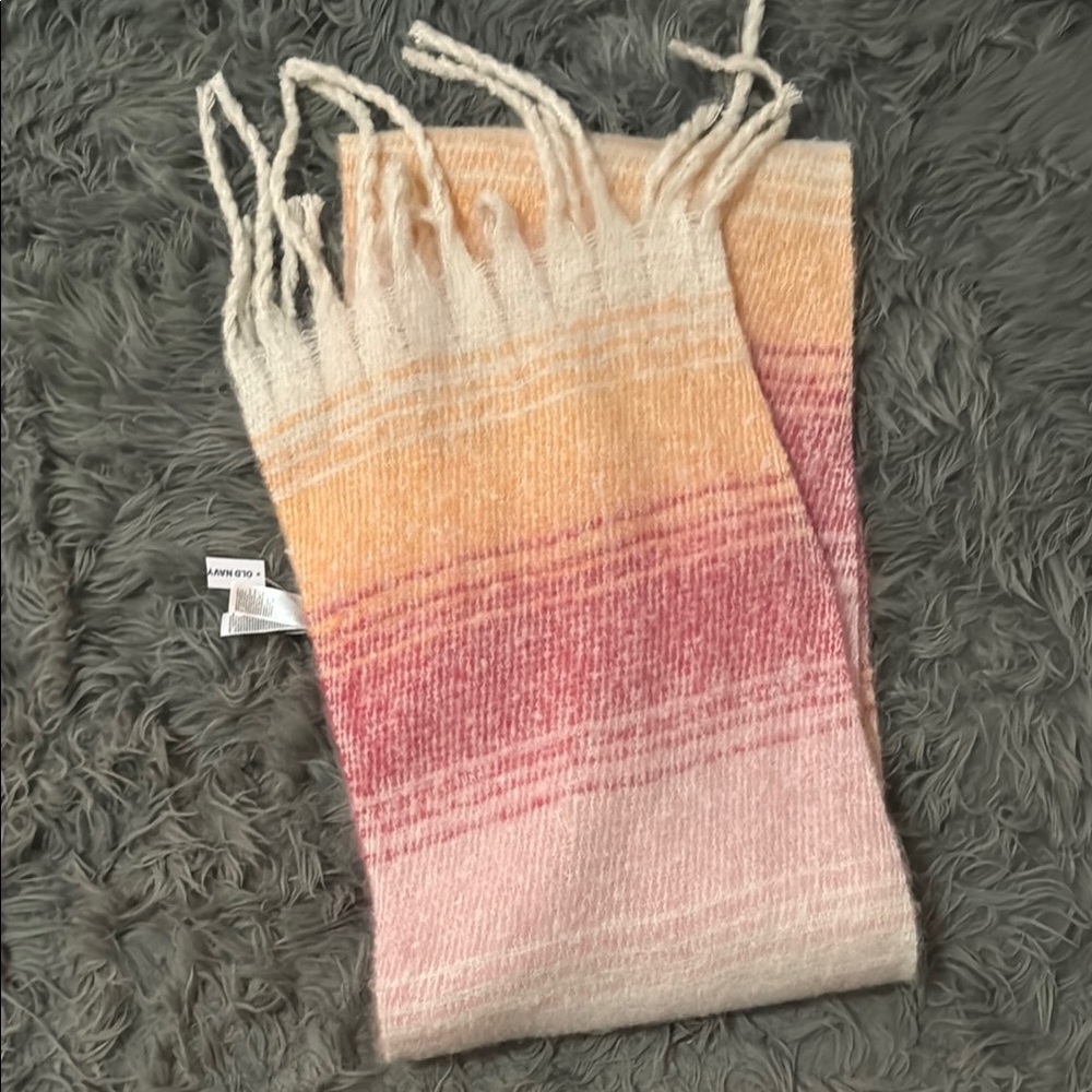 Old Navy Pink and Orange Gradient Scarf